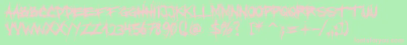 XxiiScratch Font – Pink Fonts on Green Background