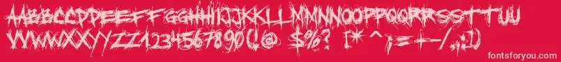 Police XxiiScratch – polices roses sur fond rouge