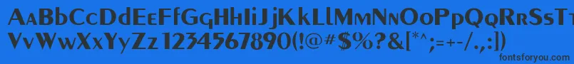 Шрифт MontereyflfBold – чёрные шрифты на синем фоне