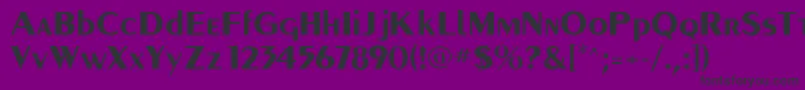 MontereyflfBold-Schriftart – Schwarze Schriften auf violettem Hintergrund