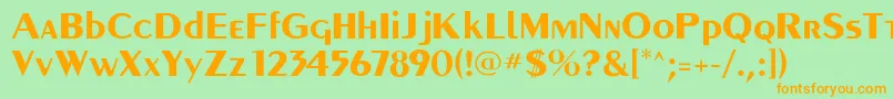 MontereyflfBold Font – Orange Fonts on Green Background