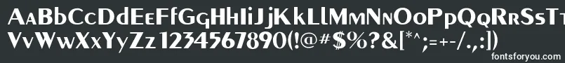 MontereyflfBold-fontti – valkoiset fontit mustalla taustalla