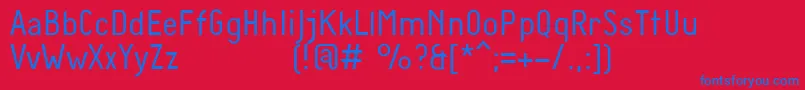 Weitere Informationen zur DiamanteLight-Schriftart DiamanteLight-Schriftart – Blaue Schriften auf rotem Hintergrund