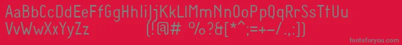 フォントDiamanteLight – 赤い背景に灰色の文字