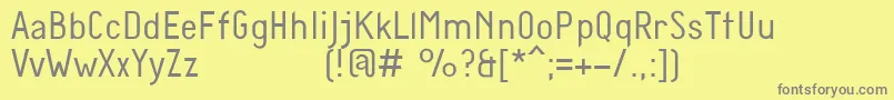 DiamanteLight Font – Gray Fonts on Yellow Background