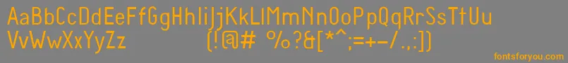 フォントDiamanteLight – オレンジの文字は灰色の背景にあります。