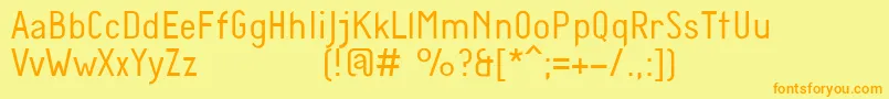 DiamanteLight Font – Orange Fonts on Yellow Background