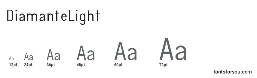 DiamanteLight Font Sizes