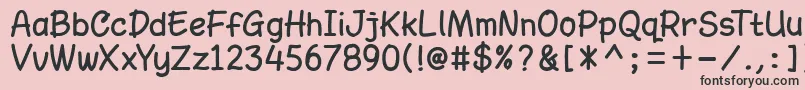 AmarillregDemo Font – Black Fonts on Pink Background