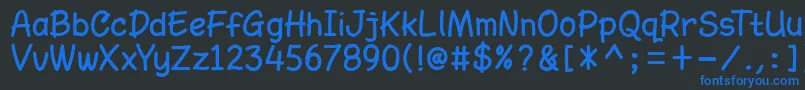 AmarillregDemo Font – Blue Fonts on Black Background