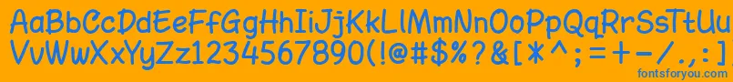 AmarillregDemo Font – Blue Fonts on Orange Background