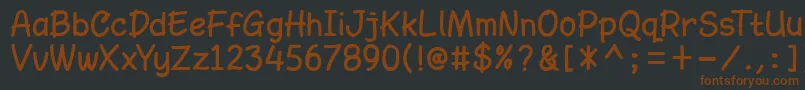 Шрифт AmarillregDemo – коричневые шрифты на чёрном фоне