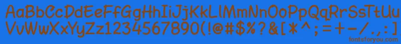 AmarillregDemo Font – Brown Fonts on Blue Background