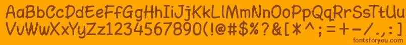 AmarillregDemo Font – Brown Fonts on Orange Background
