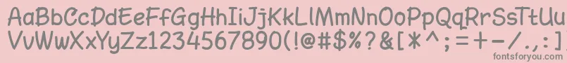 AmarillregDemo Font – Gray Fonts on Pink Background