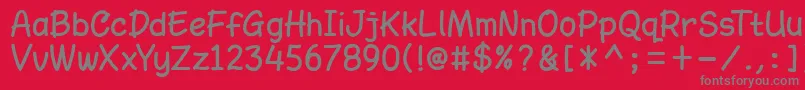 AmarillregDemo Font – Gray Fonts on Red Background