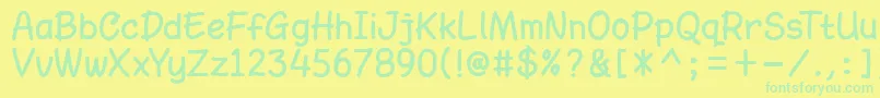 AmarillregDemo Font – Green Fonts on Yellow Background