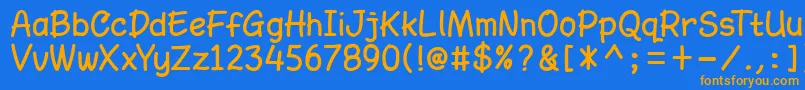 AmarillregDemo Font – Orange Fonts on Blue Background