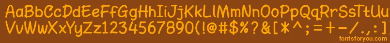AmarillregDemo Font – Orange Fonts on Brown Background
