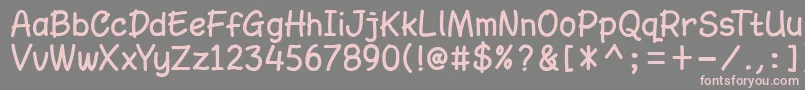 AmarillregDemo Font – Pink Fonts on Gray Background