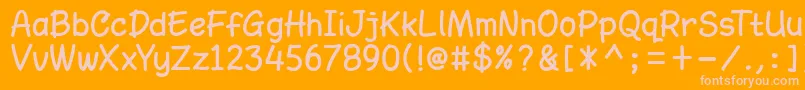 AmarillregDemo Font – Pink Fonts on Orange Background