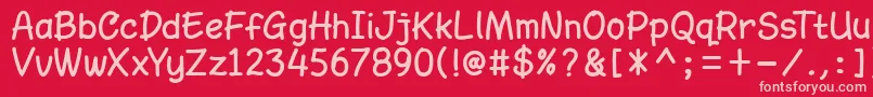 AmarillregDemo Font – Pink Fonts on Red Background