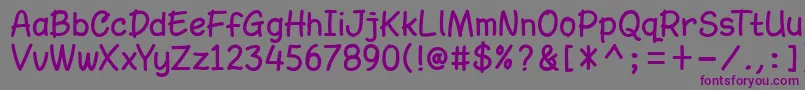 Шрифт AmarillregDemo – фиолетовые шрифты на сером фоне
