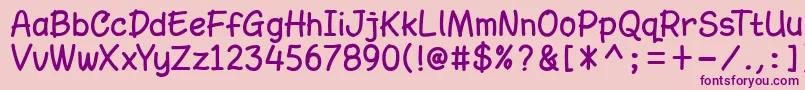 AmarillregDemo Font – Purple Fonts on Pink Background