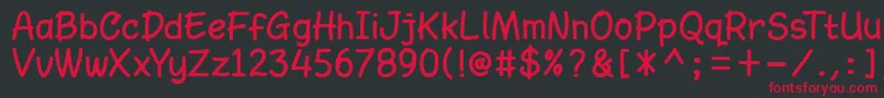 AmarillregDemo Font – Red Fonts on Black Background