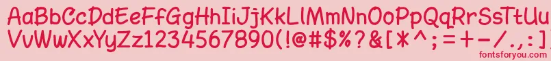 AmarillregDemo Font – Red Fonts on Pink Background
