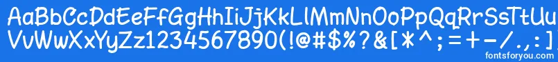 AmarillregDemo Font – White Fonts on Blue Background