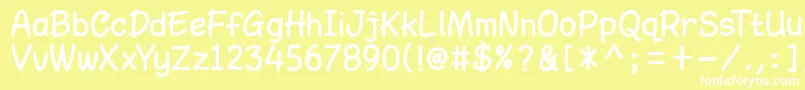 AmarillregDemo Font – White Fonts on Yellow Background