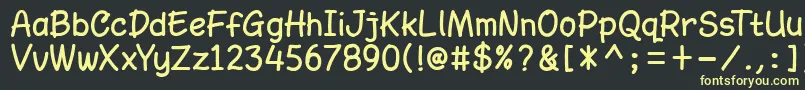 AmarillregDemo Font – Yellow Fonts on Black Background