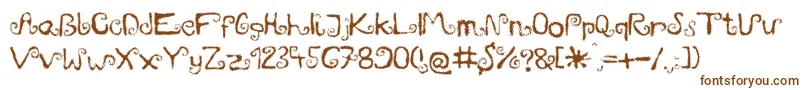 Mieszkanie9 Font – Brown Fonts on White Background