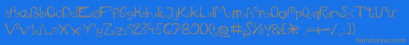 Шрифт Mieszkanie9 – серые шрифты на синем фоне