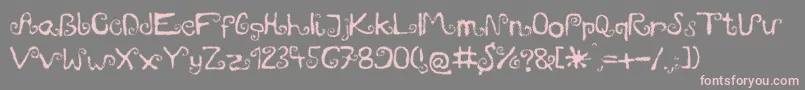 Шрифт Mieszkanie9 – розовые шрифты на сером фоне