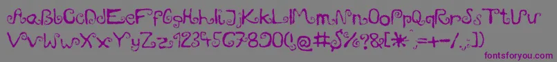 Шрифт Mieszkanie9 – фиолетовые шрифты на сером фоне