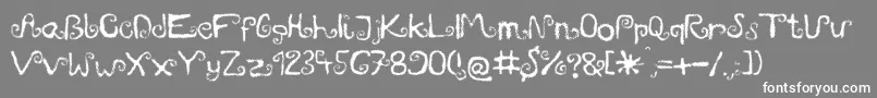 Шрифт Mieszkanie9 – белые шрифты на сером фоне