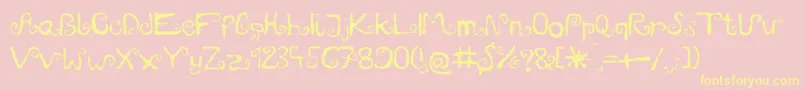 Mieszkanie9 Font – Yellow Fonts on Pink Background