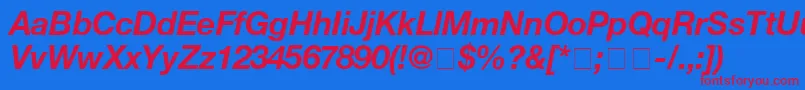 Подробнее о шрифте HelveticaBolditalic Шрифт HelveticaBolditalic – красные шрифты на синем фоне