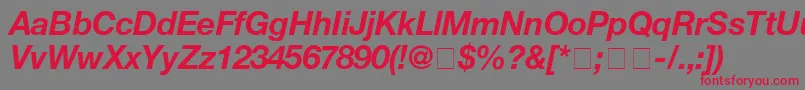 More about HelveticaBolditalic Font HelveticaBolditalic Font – Red Fonts on Gray Background