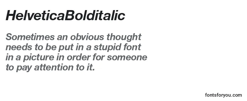 HelveticaBolditalic Font