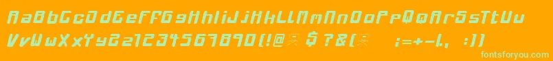 MclovinMedium Font – Green Fonts on Orange Background