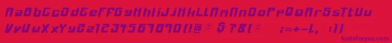 フォントMclovinMedium – 赤い背景に紫のフォント