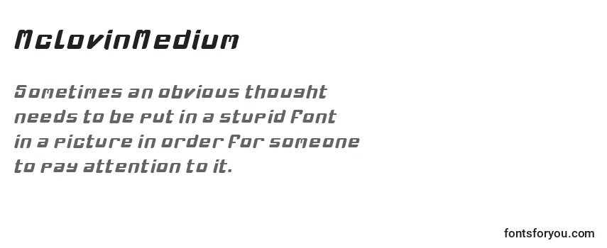MclovinMedium Font