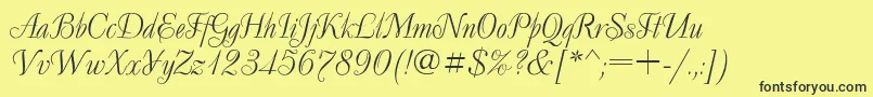 Decor ffy-fontti – mustat fontit keltaisella taustalla