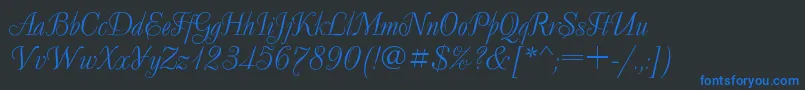 Decor ffy Font – Blue Fonts on Black Background