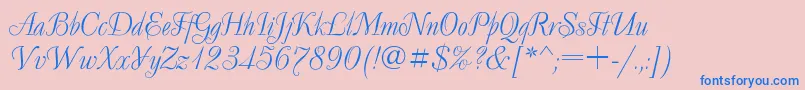Decor ffy Font – Blue Fonts on Pink Background