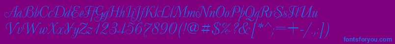 Decor ffy Font – Blue Fonts on Purple Background