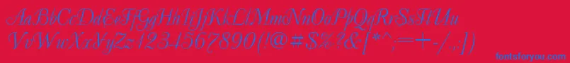 Decor ffy Font – Blue Fonts on Red Background
